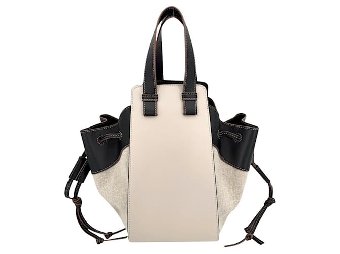 Borsa Anagram Hammock da donna Loewe Nero Bianco Beige - vista 2