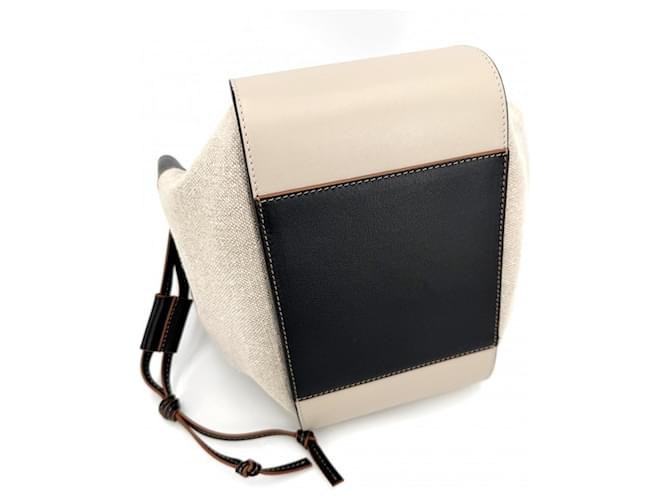 Borsa Anagram Hammock da donna Loewe Nero Bianco Beige - vista 3