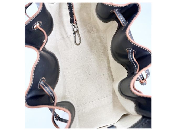 Borsa Anagram Hammock da donna Loewe Nero Bianco Beige - vista 4