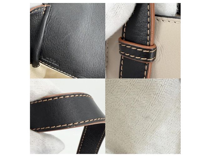 Borsa Anagram Hammock da donna Loewe Nero Bianco Beige - vista 7