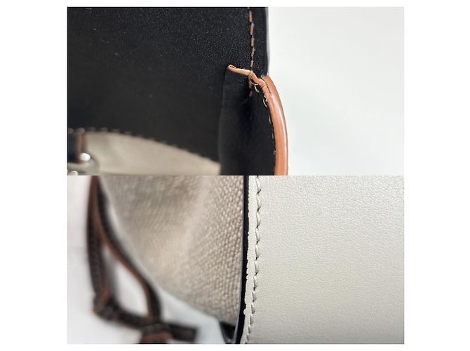 Borsa Anagram Hammock da donna Loewe Nero Bianco Beige - vista 8