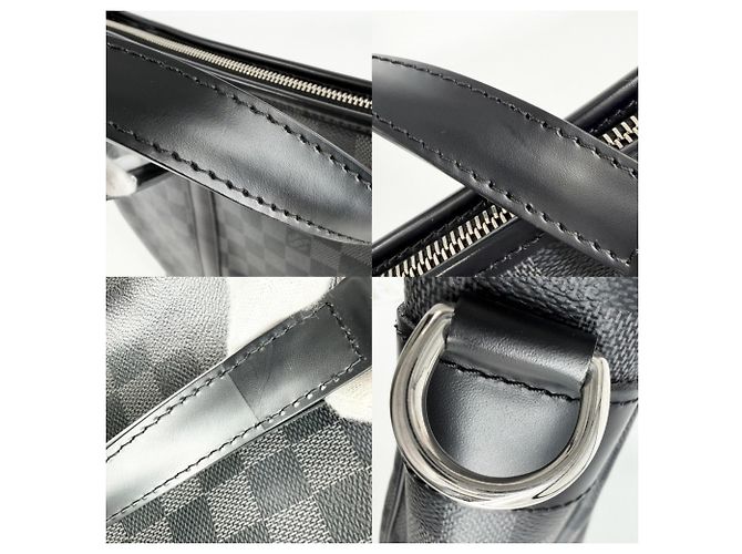 Borsa Business Louis Vuitton Tadao Nero Bianco - vista 7