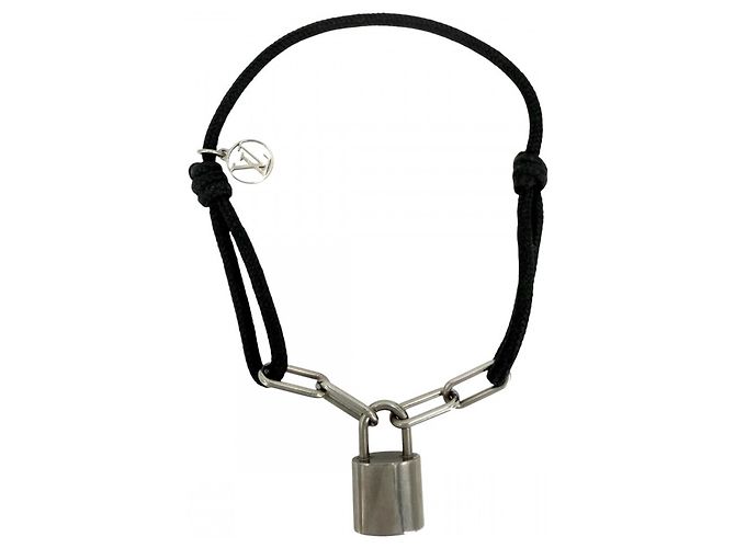 Lockit Bracciale con charm da uomo Louis Vuitton Nero Argento - vista 2