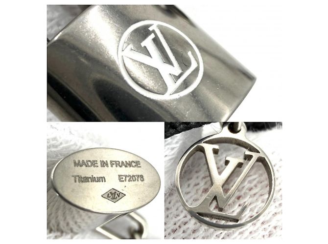 Lockit Bracciale con charm da uomo Louis Vuitton Nero Argento - vista 4
