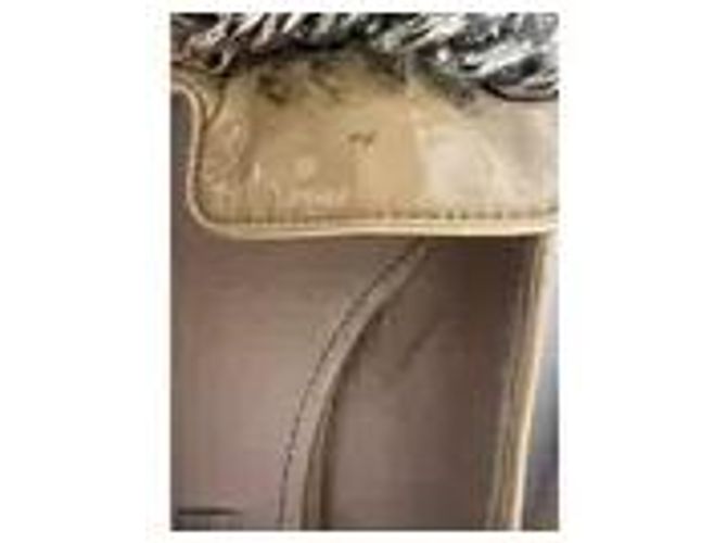 Bailarinas Miu Miu de piel charol amarilla con joya Beige - vista 9