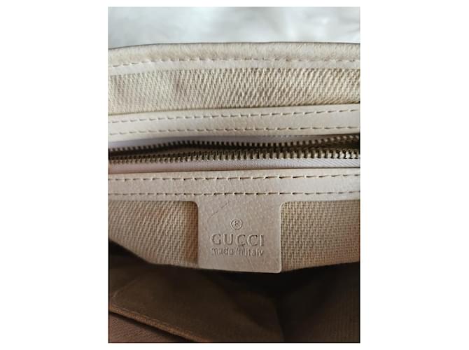 Mini Borsa Gucci GG Monogram in canvas con strisce Web Marrone Bianco Rosso Verde - vista 12