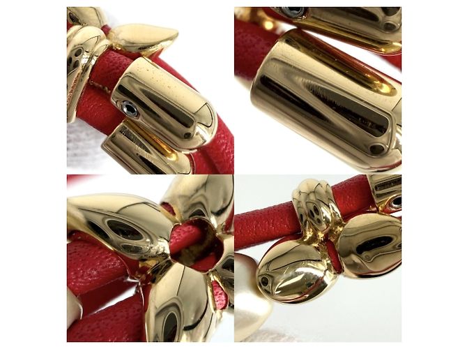 Bracciale con ciondoli Louis Vuitton rosso e bianco - vista 5