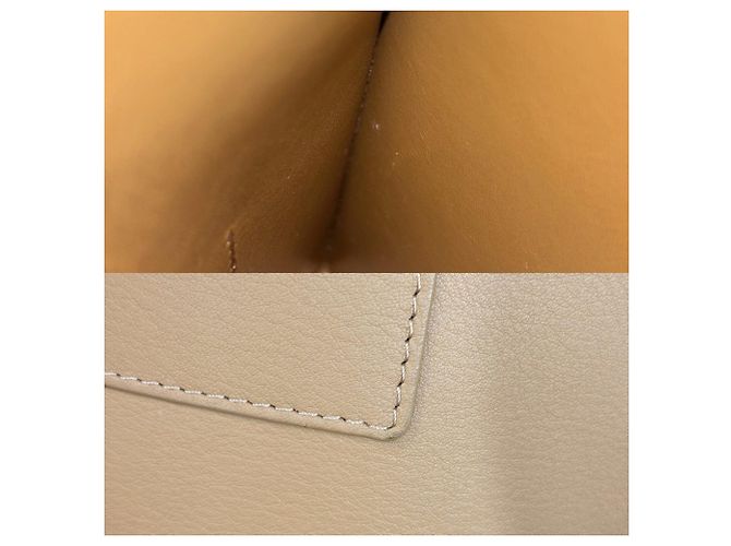 Borsa a tracolla mini Loewe Women's Anagram Pebble Dice Pocket Bianco Beige D'oro - vista 7