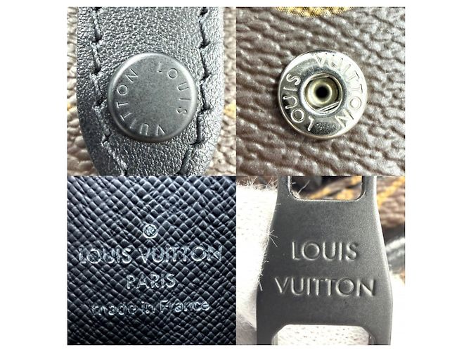 Borsa a tracolla Louis Vuitton Christopher Marrone Nero Bianco - vista 5