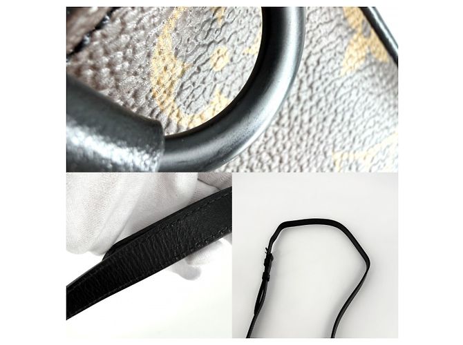 Borsa a tracolla Louis Vuitton Christopher Marrone Nero Bianco - vista 6