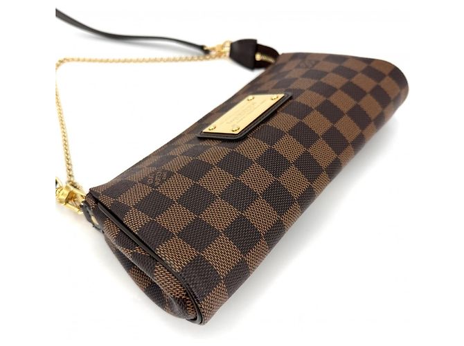 Borsa Louis Vuitton Damier Eva da donna Marrone Bianco Damier ebene - vista 3