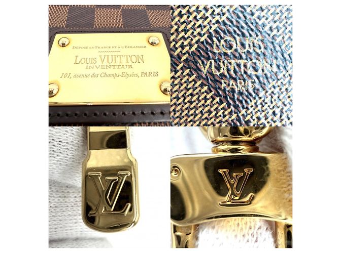 Borsa Louis Vuitton Damier Eva da donna Marrone Bianco Damier ebene - vista 5