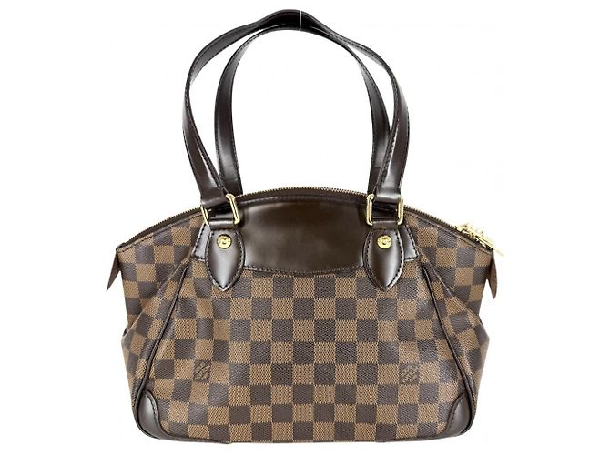 Borsa Louis Vuitton Verona PM Marrone Bianco - vista 2