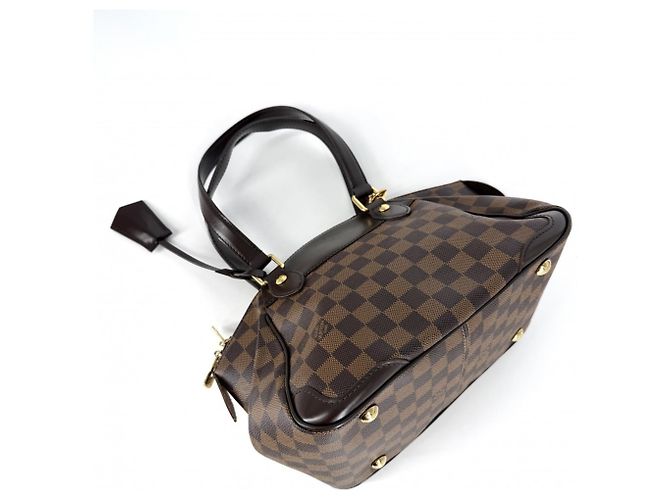 Borsa Louis Vuitton Verona PM Marrone Bianco - vista 3