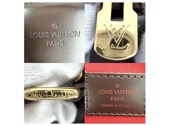 Borsa Louis Vuitton Verona PM Marrone Bianco - vista 5