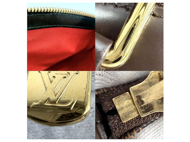 Borsa Louis Vuitton Verona PM Marrone Bianco - vista 6