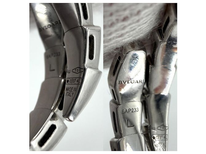 Bulgari Anello Serpenti Viper da uomo Bvlgari Bianco - vista 3