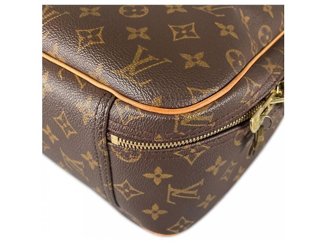 Borsa a mano Louis Vuitton Excursion Marrone Bianco Monogramma - vista 10