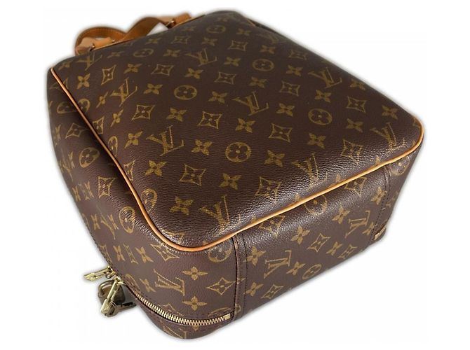 Borsa a mano Louis Vuitton Excursion Marrone Bianco Monogramma - vista 3