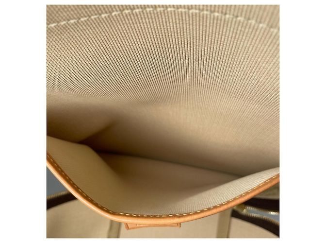 Borsa a mano Louis Vuitton Excursion Marrone Bianco Monogramma - vista 5