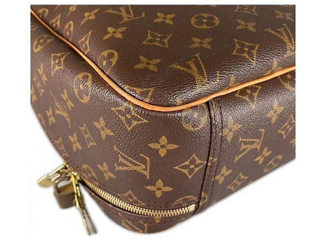 Borsa a mano Louis Vuitton Excursion Marrone Bianco Monogramma - vista 9