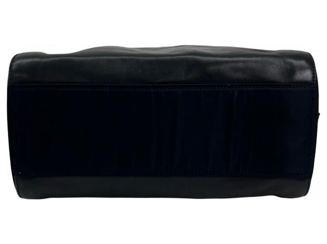 Borsa a tracolla Prada in pelle blu navy scuro Bianco - vista 4