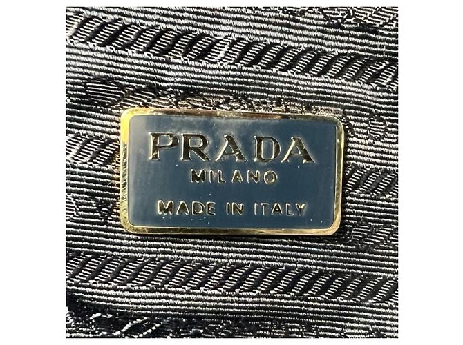 Borsa a tracolla Prada in pelle blu navy scuro Bianco - vista 6
