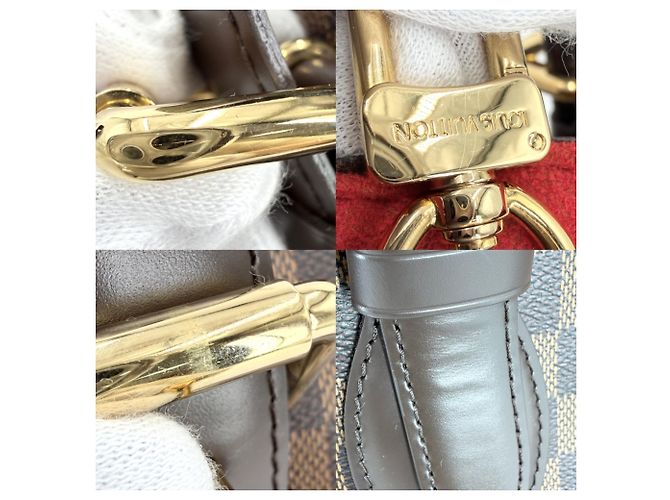 Borsa Tote Louis Vuitton Hampstead MM Marrone Bianco - vista 8
