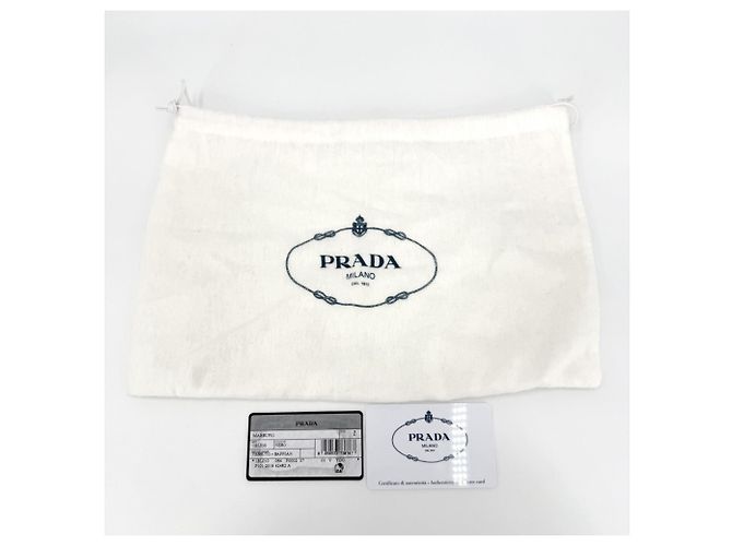 Borsa a tracolla e sling Prada in nylon Nero Bianco - vista 7