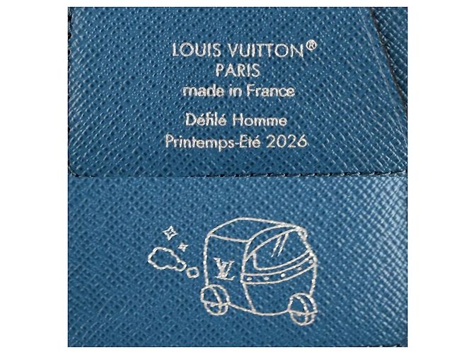 Organizer Portabiglietti Monogram da uomo Louis Vuitton Marrone Bianco Blu - vista 5