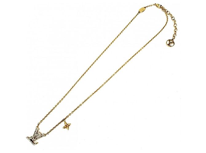 Collana con pendente in strass dorato Louis Vuitton D'oro - vista 5