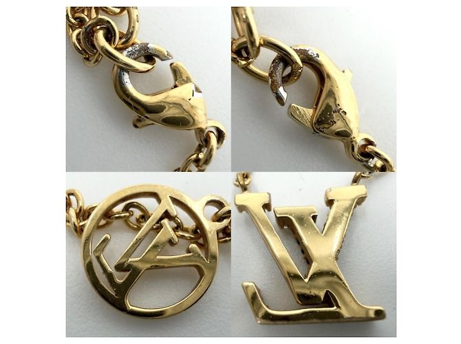 Collana con pendente in strass dorato Louis Vuitton D'oro - vista 6