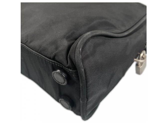 Borsa Prada in nylon nera e bianca Nero Bianco - vista 11