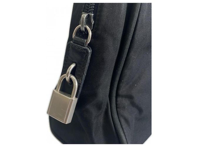 Borsa Prada in nylon nera e bianca Nero Bianco - vista 16