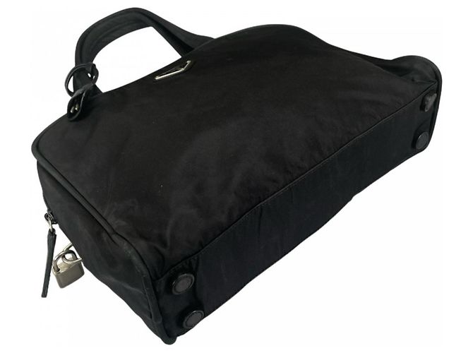 Borsa Prada in nylon nera e bianca Nero Bianco - vista 3