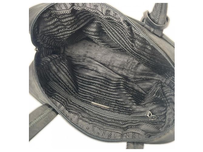 Borsa Prada in nylon nera e bianca Nero Bianco - vista 4