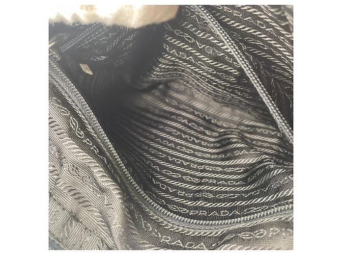 Borsa Prada in nylon nera e bianca Nero Bianco - vista 5