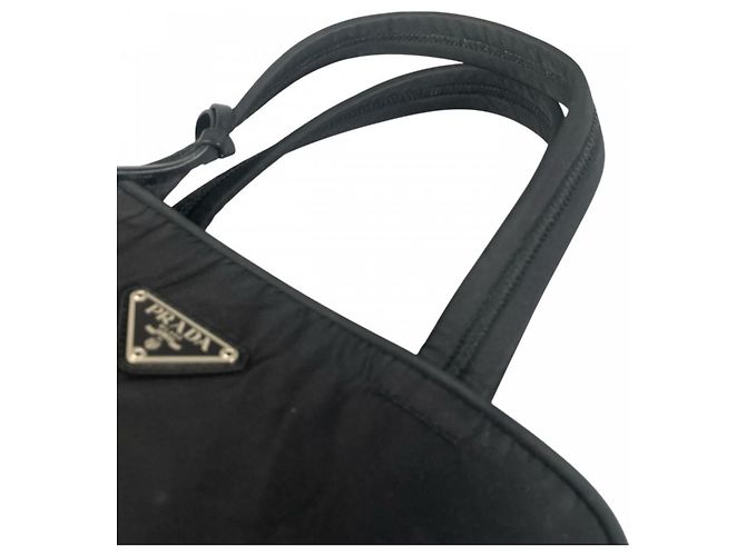 Borsa Prada in nylon nera e bianca Nero Bianco - vista 8