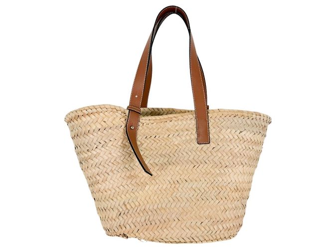 Borsa a Cesto Loewe Anagram Marrone Beige - vista 2