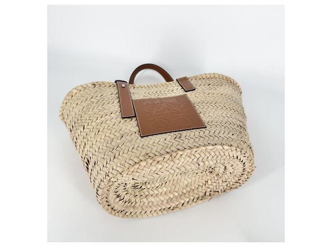 Borsa a Cesto Loewe Anagram Marrone Beige - vista 3