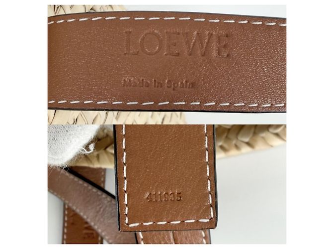 Borsa a Cesto Loewe Anagram Marrone Beige - vista 5