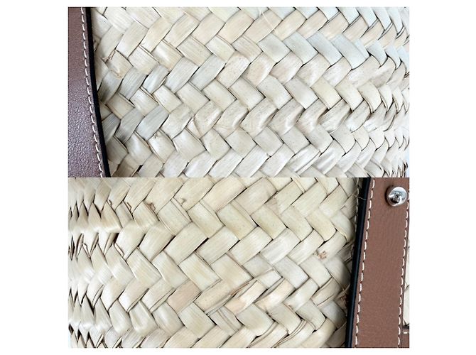 Borsa a Cesto Loewe Anagram Marrone Beige - vista 7
