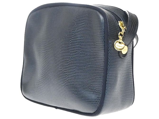 Salvatore Ferragamo Vara Bow camera Leather Blu navy - vista 3