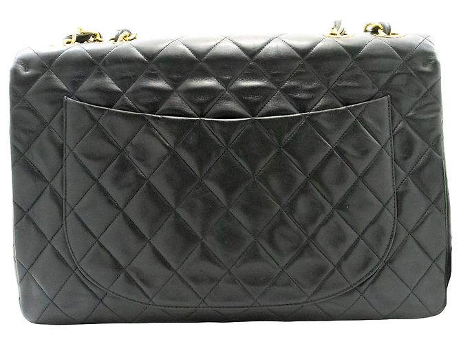 Chanel Classic Flap Lambskin Jumbo Nero - vista 2