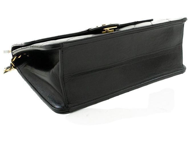 Chanel Vintage Mini Full Flap in pelle d'agnello matelassé Nero - vista 4