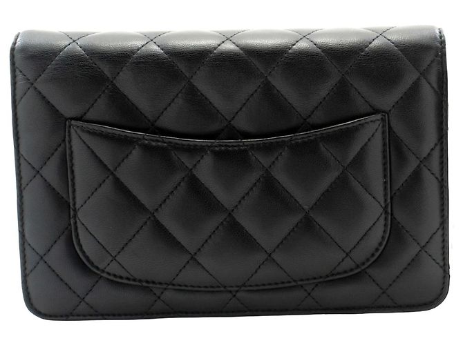 Chanel Wallet on Chain Quilted Lambskin Mini Nero - vista 2
