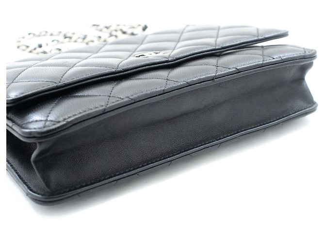 Chanel Wallet on Chain Quilted Lambskin Mini Nero - vista 4