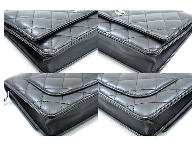 Chanel Wallet on Chain Quilted Lambskin Mini Nero - vista 6