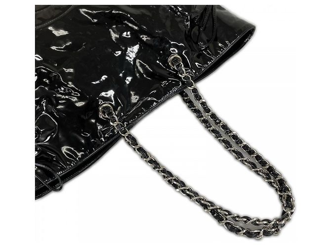 Chanel Shopper aus schwarzem Lackleder - Ansicht 10