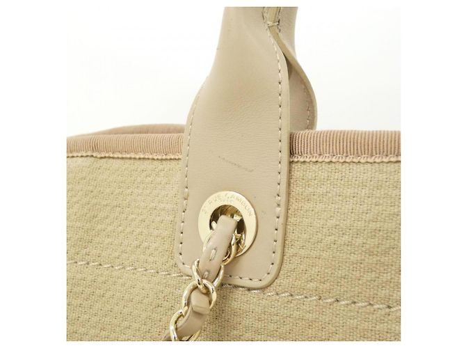 Borsa Chanel Deauville Line AS3351 Beige - vista 6